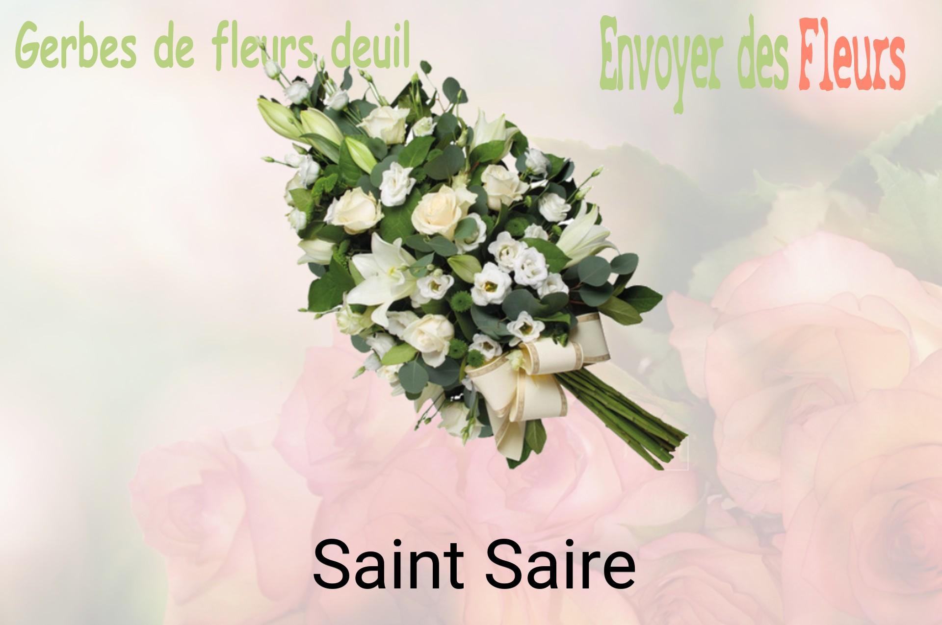 Gerbe de fleurs de deuil livrée à Saint-Saire